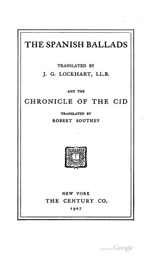 Cover for The Spanish ballads