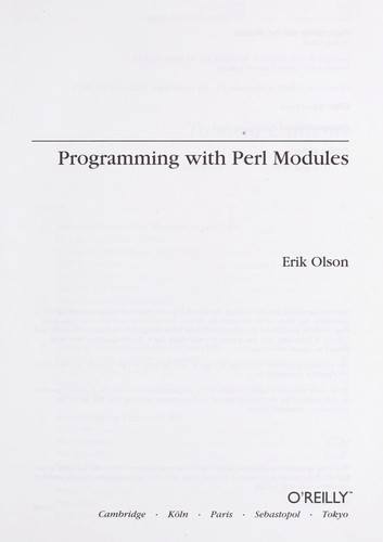 Cover for Programming with Perl modules