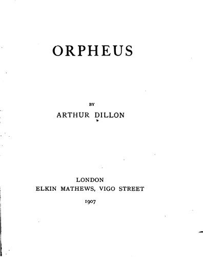 Cover for Orpheus