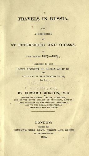 Cover for Travels in Russia