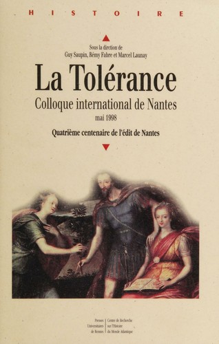 Cover for La tolérance