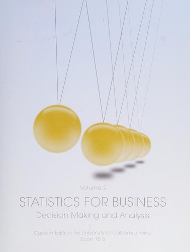 Cover for Statistics for Business Decision Making and Analysis