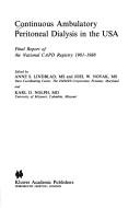 Cover for Continuous Ambulatory Peritoneal Dialysis in the USA