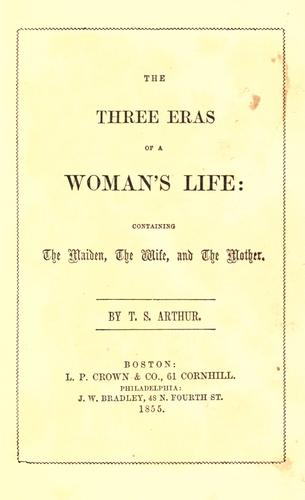 Cover for The three eras of a woman's life