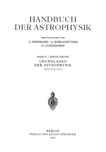 Cover for Grundlagen der Astrophysik