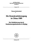 Cover for Die Demokratiebewegung in China 1989