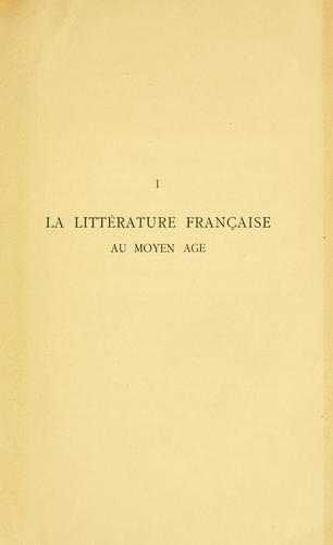 Cover for Mélanges de littérature française du moyen age