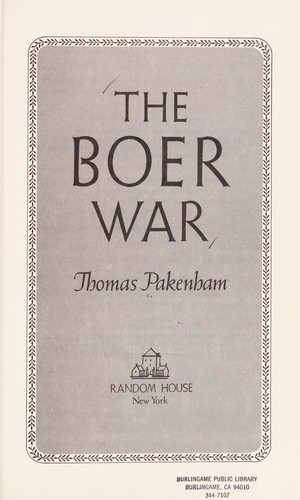 Cover for The Boer War