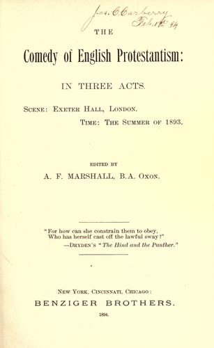 Cover for The Comedy of English Protestantism