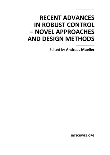 Cover for Recent advances in robust control
