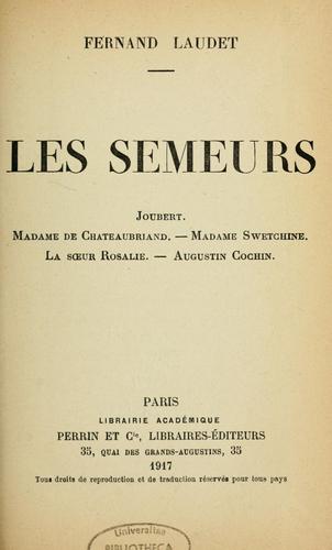 Cover for Les semeurs