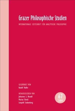 Cover for Grazer Philosophische Studien Volume 67 - 2004