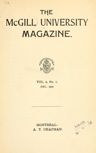 Cover for University Magazine