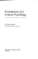 Cover for Foundations of a critical psychology