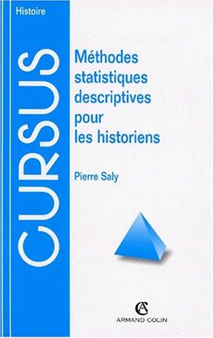 Cover for Méthodes statistiques descriptives pour les historiens