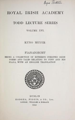 Cover for Fianaigecht