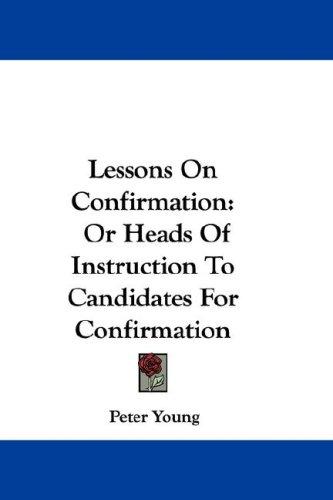 Cover for Lessons On Confirmation