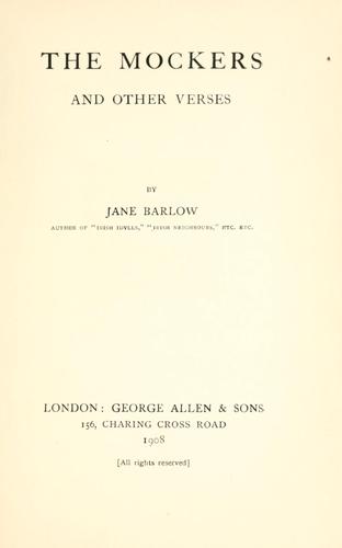 Cover for The mockers and other verses