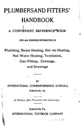 Cover for Plumbers and Fitters' Handbook: A Convenient Reference Book for All Persons ...