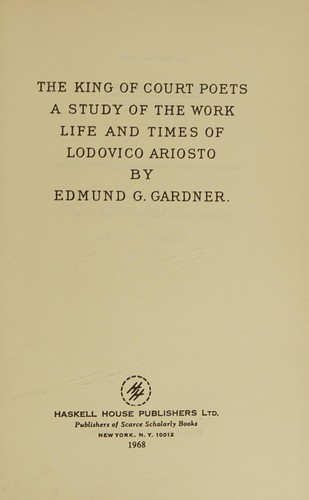 Cover for The king of court poets