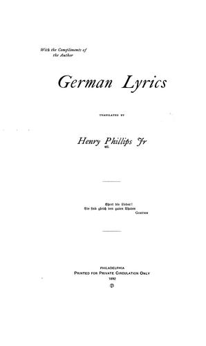 Cover for German lyrics