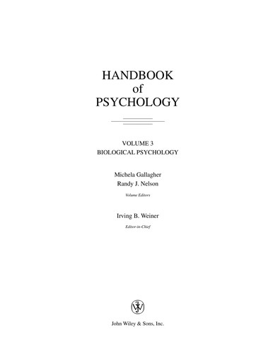 Cover for Handbook of psychology