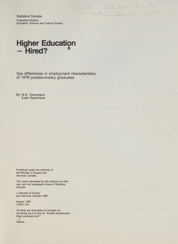 Cover for Higher education - hired?