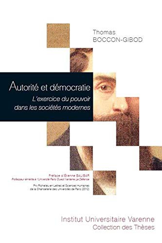 Cover for AUTORITÉ ET DÉMOCRATIE