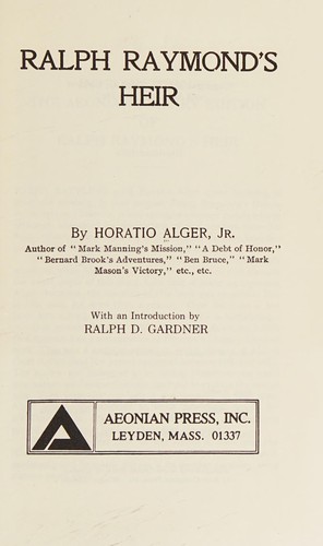 Cover for Ralph Raymond's heir