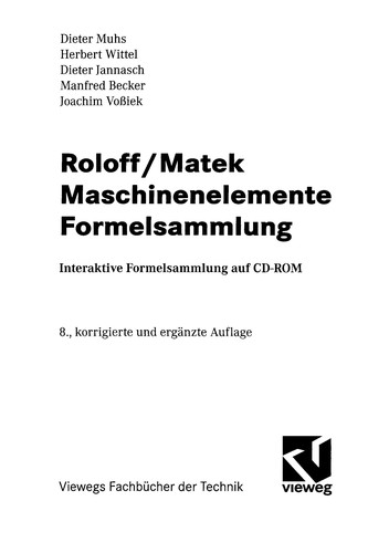 Cover for Maschinenelemente