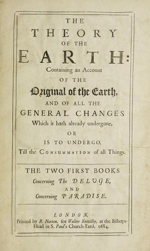 Cover for The theory of the earth