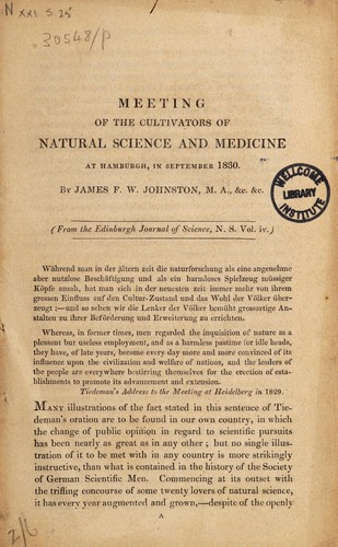 Cover for Meeting of the cultivators of natural science and medicine at Hamburgh, in September 1830