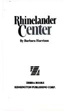 Cover for Rhinelander Center