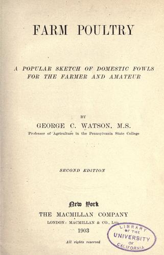 Cover for Farm poultry