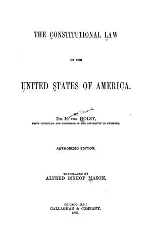 Cover for constitutional law of the United States of America.