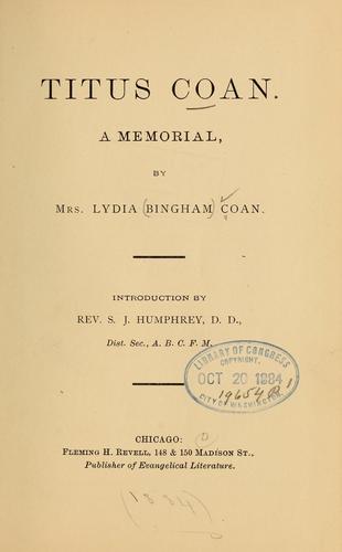 Cover for Titus Coan