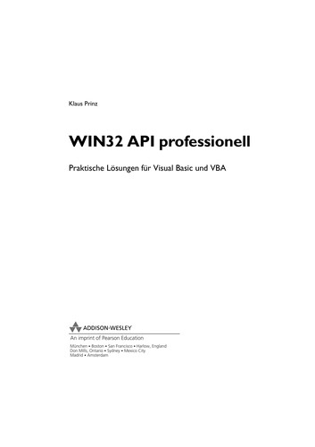 Cover for WIN32 API professionell