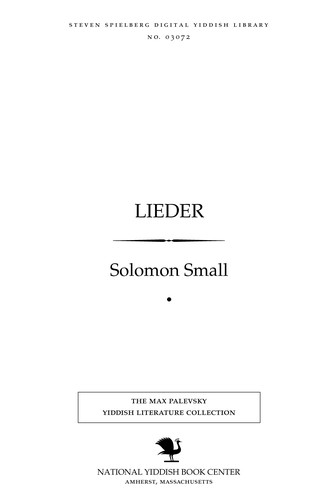 Cover for Lieder