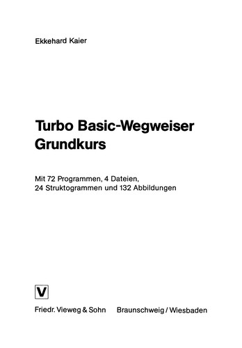 Cover for Turbo Basic-Wegweiser Grundkurs