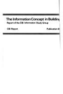 Cover for The information concept in building