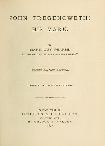 Cover for John Tregenoweth, his mark