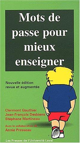 Cover for Mots de passe pour mieux enseigner