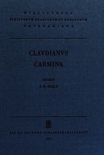 Cover for Claudii Claudiani carmina
