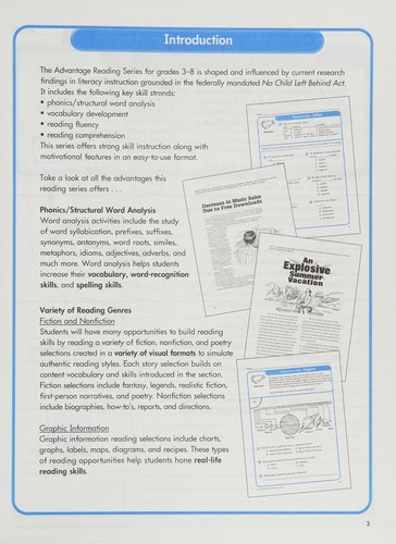 Cover for Advantage Reading Grade 8 Vol. 8136