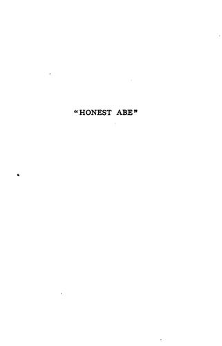 Cover for "Honest Abe": A Study in Integrity Based on the Early Life of Abraham Lincoln