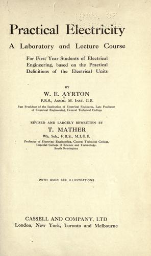 Cover for Practical electricity