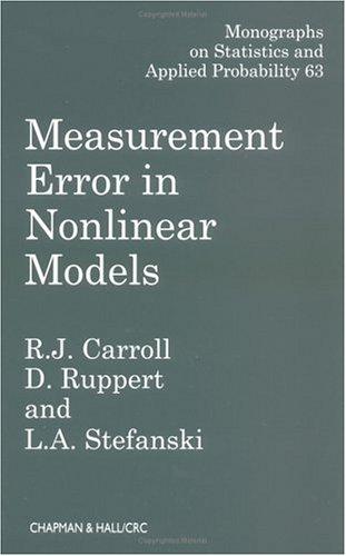 Cover for Measurement error in nonlinear models