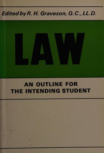 Cover for Law: an outline for the intending student