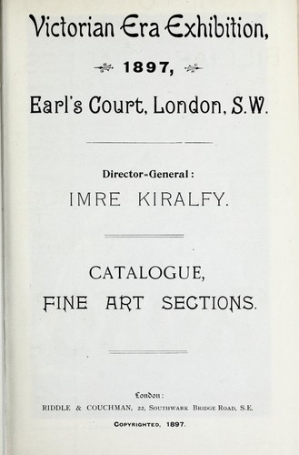 Cover for Victorian era exhibition, 1897, Earl's Court, London, S.W.