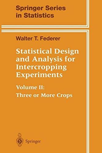 Cover for Statistical Design and Analysis for Intercropping Experiments : Volume Ii